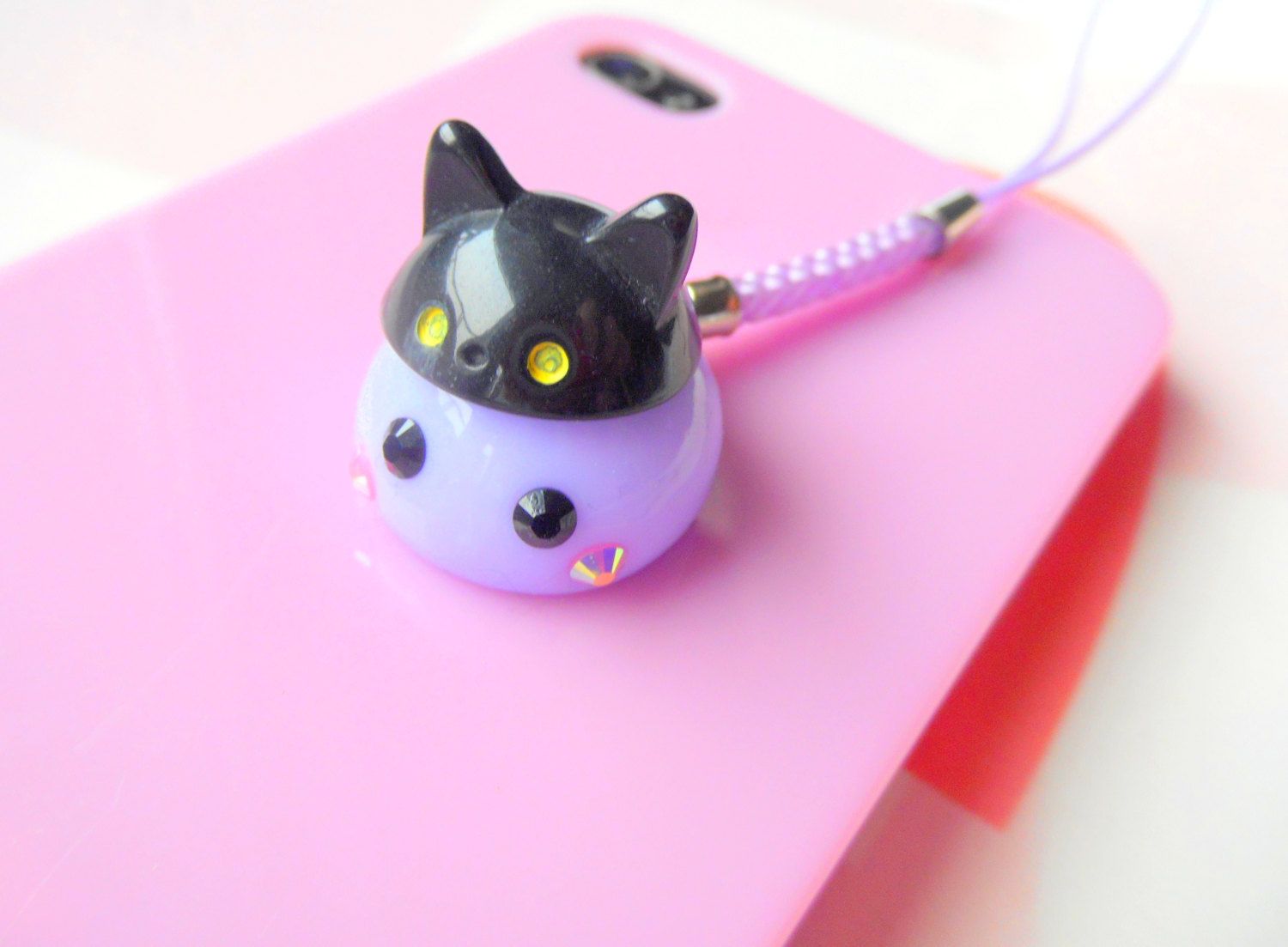 Phone Charm Kawaii Cat - HD Wallpaper 