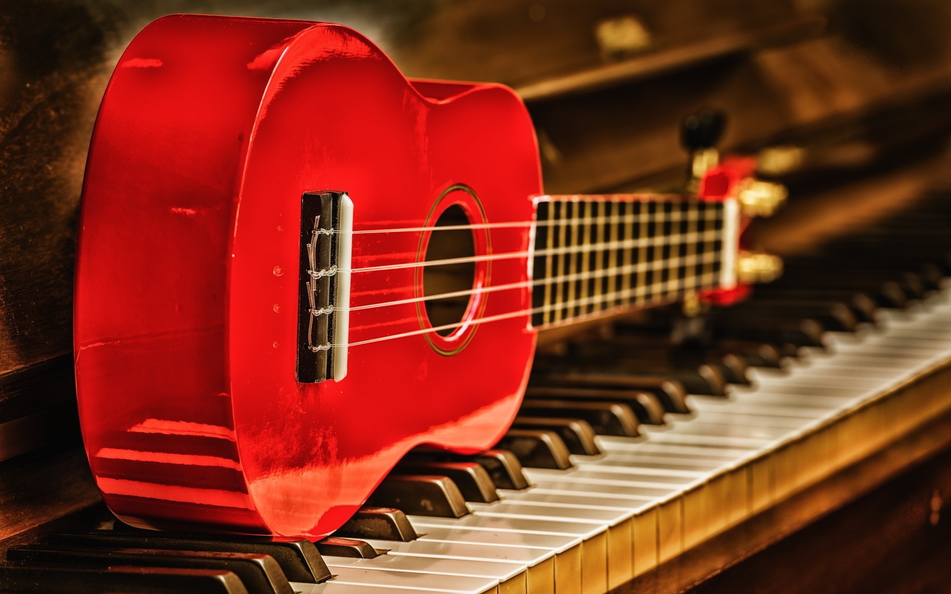 Photo Manipulation Piano Music Instrument Sound Jazz - Guitar And Piano Hd - HD Wallpaper 