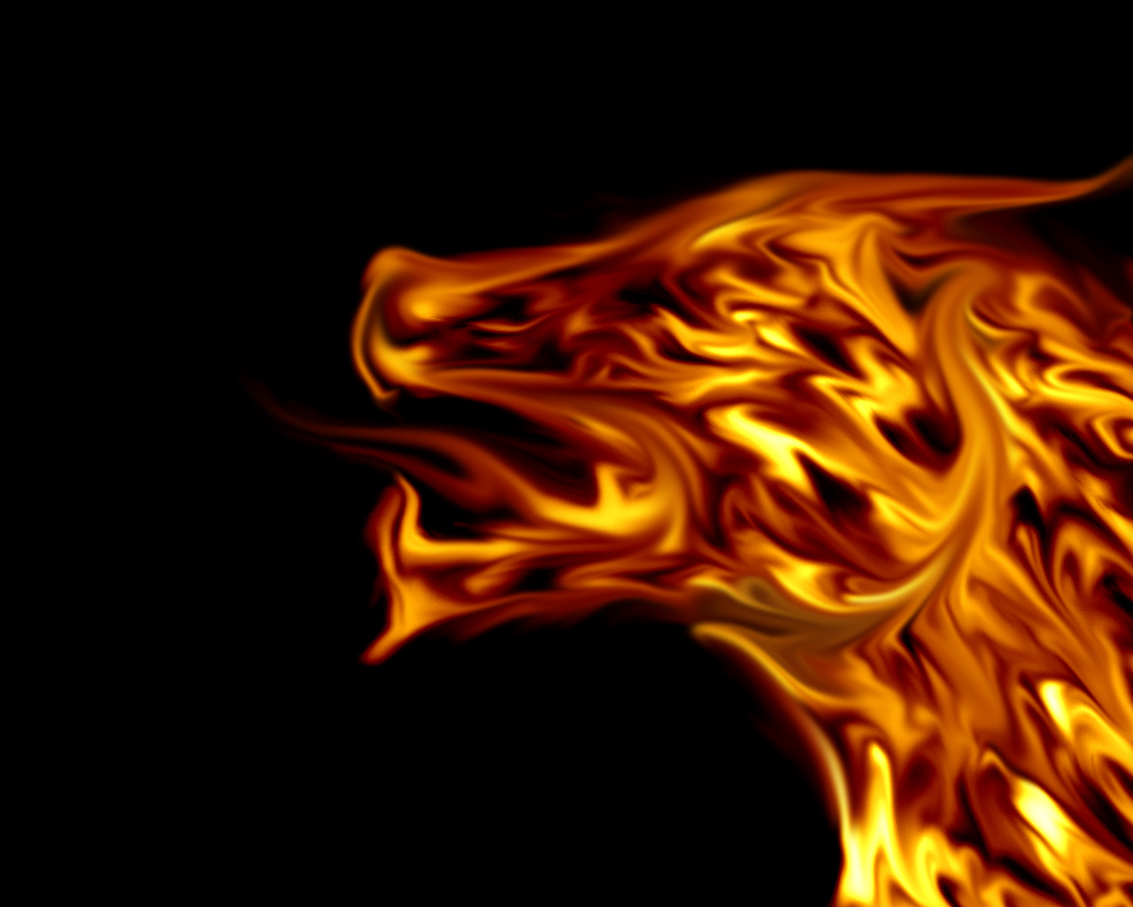 Fire Dragon Black Background - HD Wallpaper 
