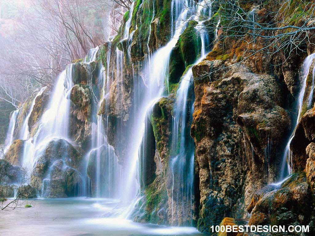 Slide To Selfdestruct Iphone Hd Wallpaper
best Free - Waterfall Mountain Scenery - HD Wallpaper 