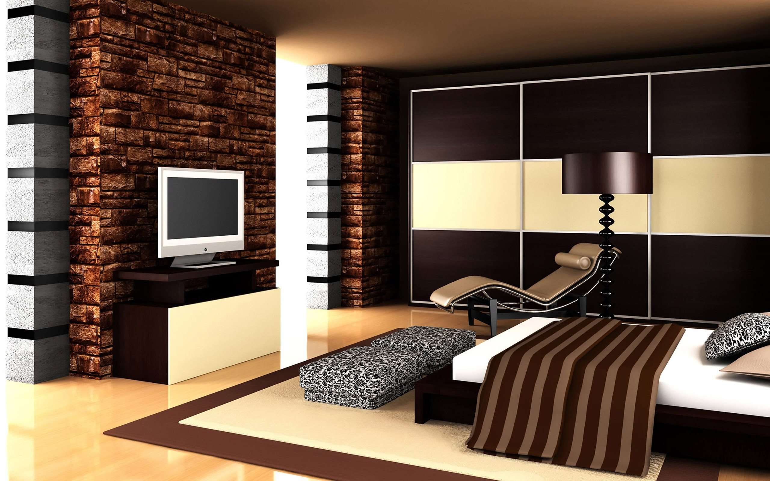 House Bedroom Interior Design - HD Wallpaper 