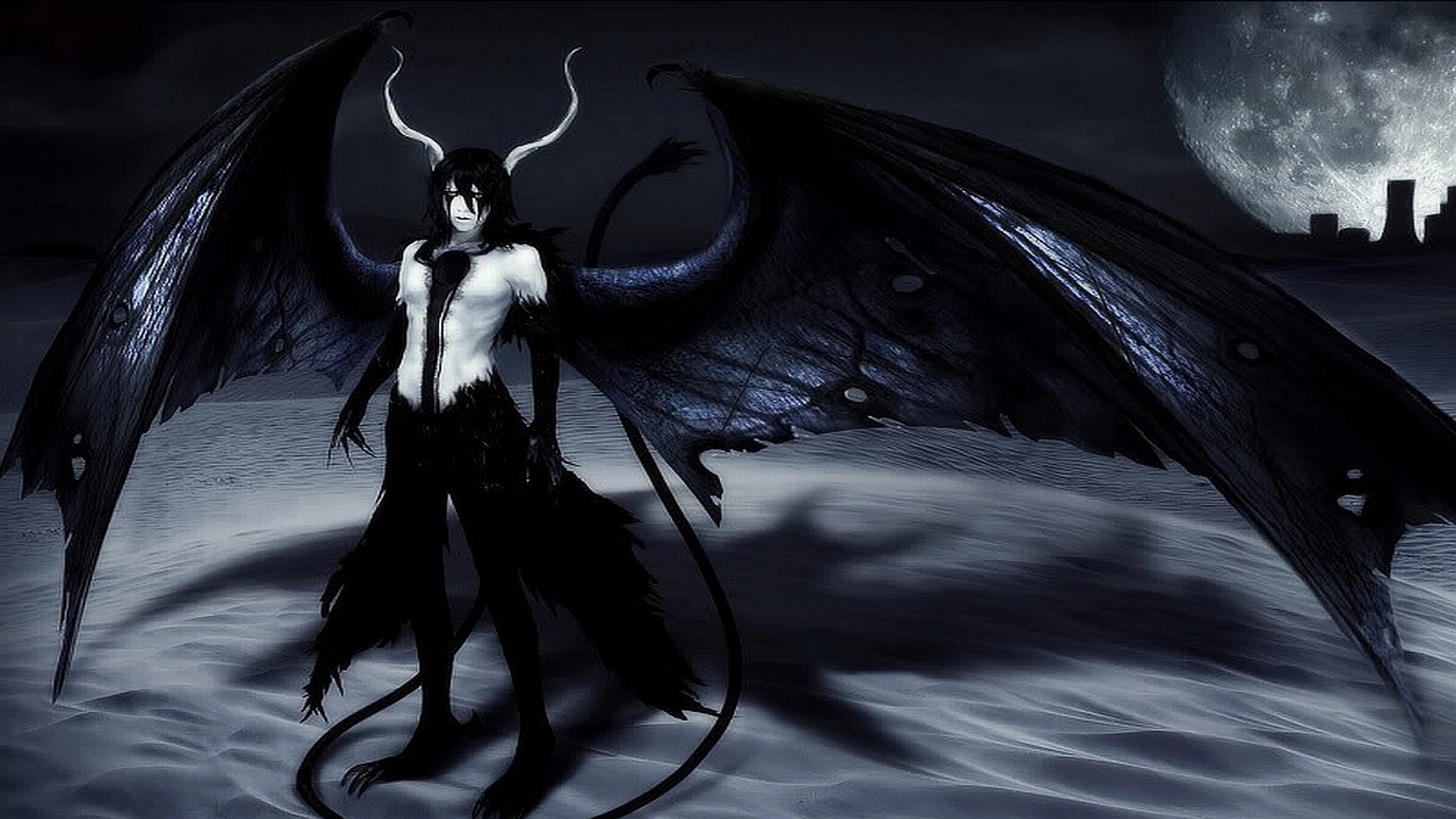 Fallen Angel With Horns - HD Wallpaper 