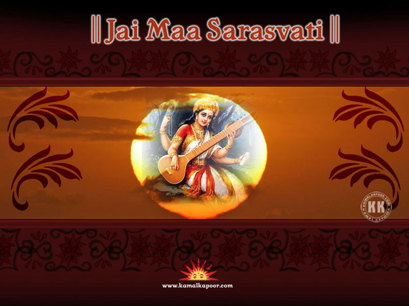 Saraswati Maa - HD Wallpaper 