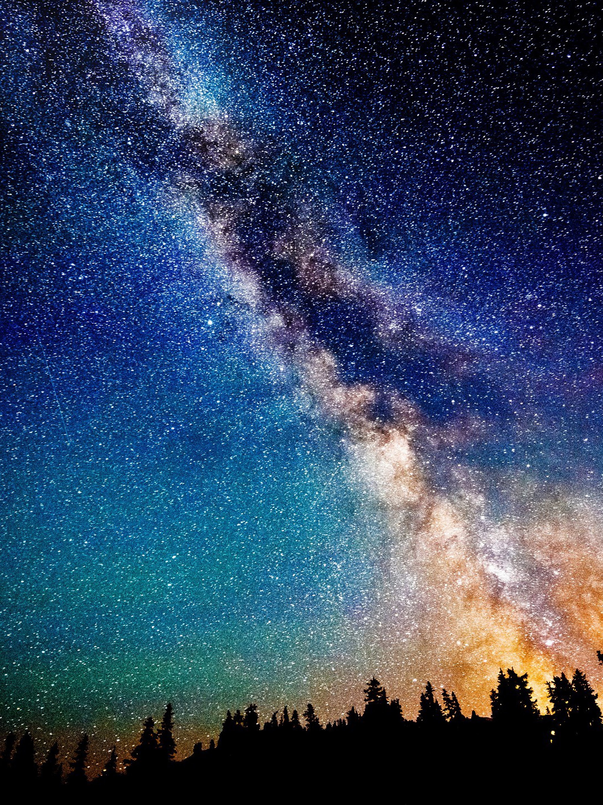 Milky Way, Night, Sky, Stars, Scenery, 4k, 3840x2160, - Iphone 11 Wallpaper Galaxy - HD Wallpaper 