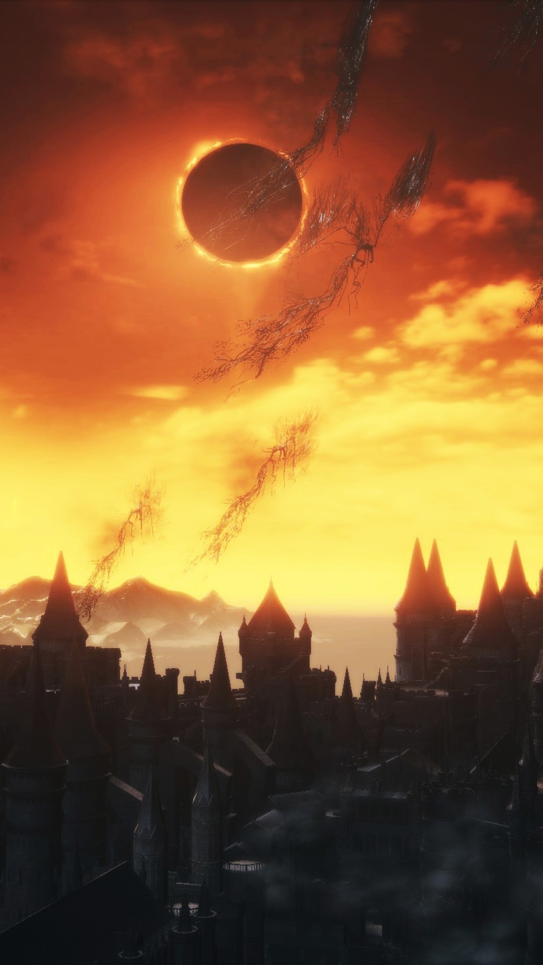 Dark Souls Iii Eclipse Castle Sky 1080x19 Wallpaper Teahub Io