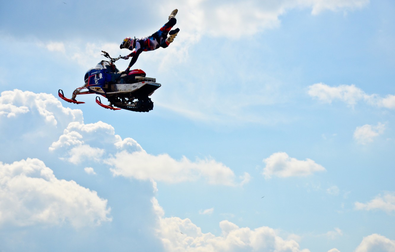 Photo Wallpaper Competition, Sport, Motorcycle, Speech, - Snowmobil Polaris - HD Wallpaper 