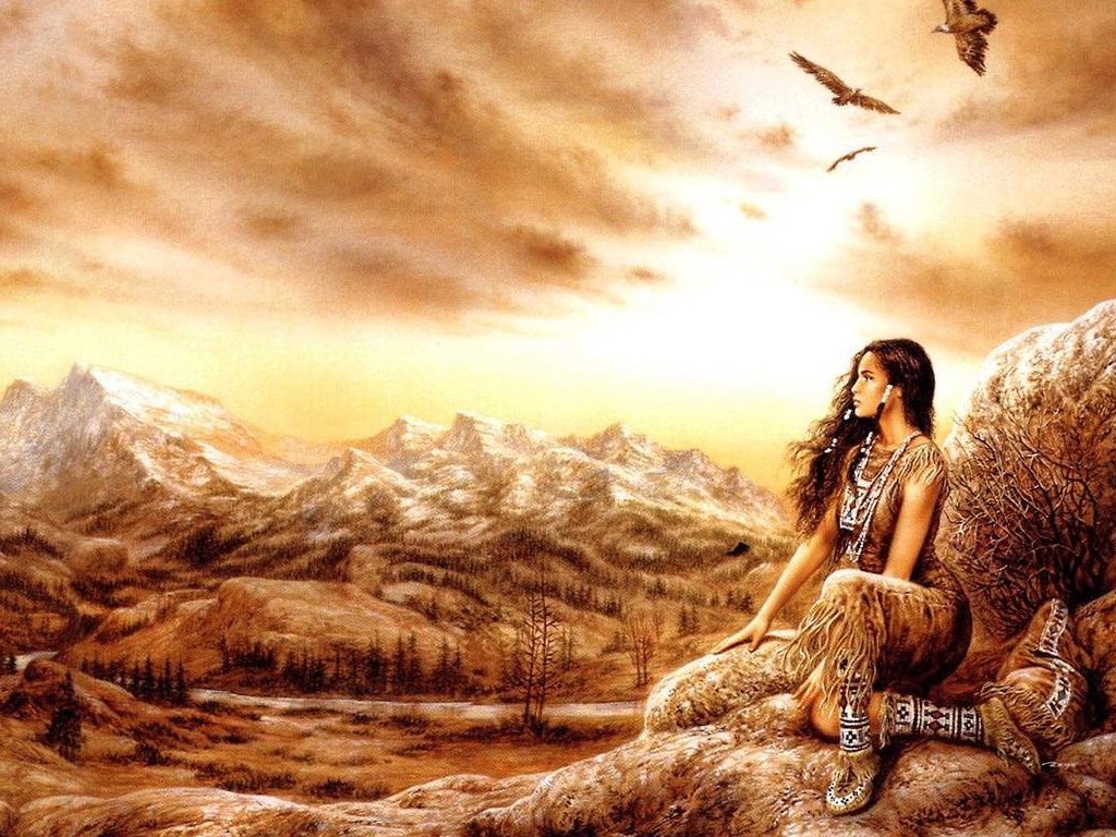 Strong Native American Woman - HD Wallpaper 