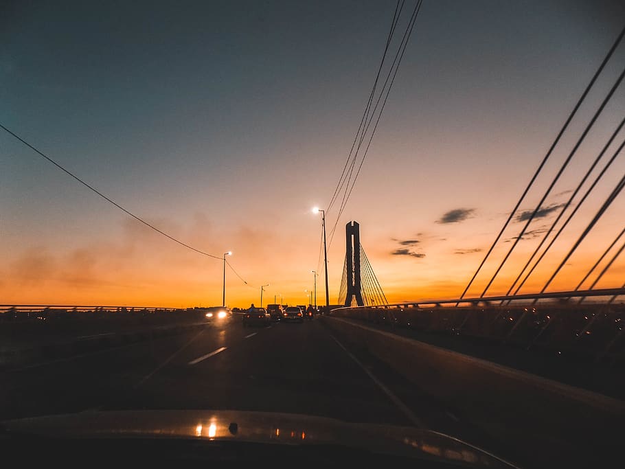 Natraleza, Nature, Azul, Blue, Nubes, Sky, Republica - Cable-stayed Bridge - HD Wallpaper 