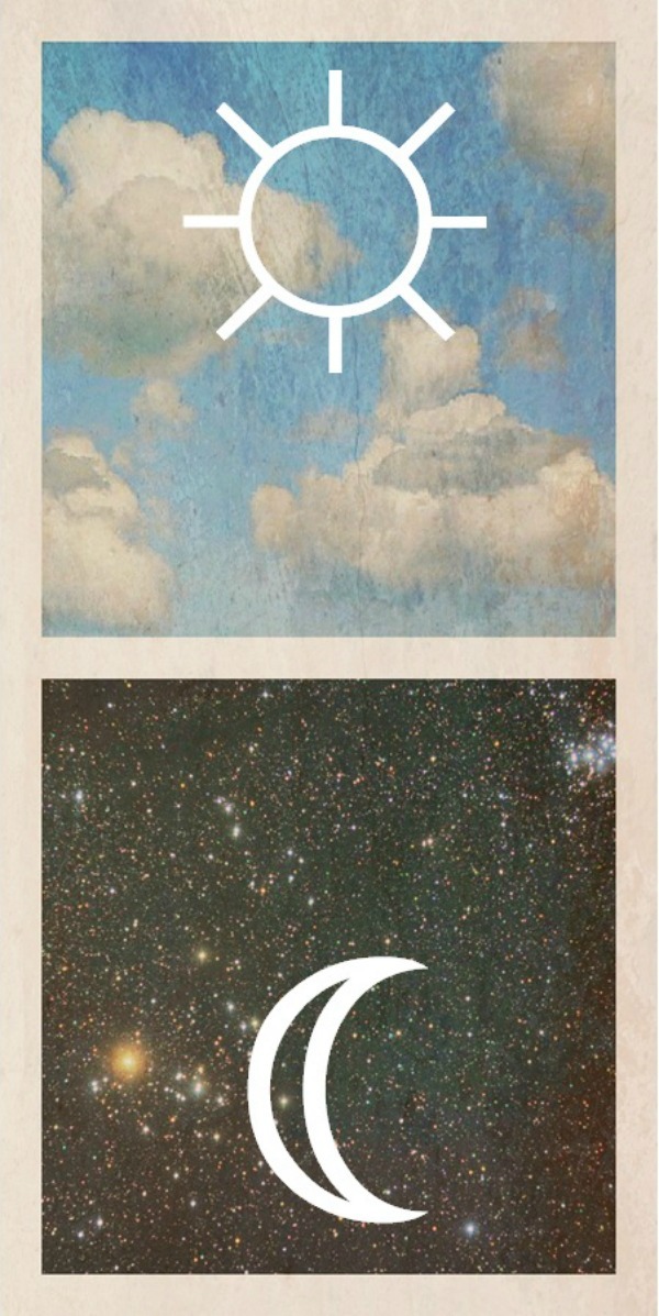 Sky Vintage Moon Grunge Stars Sun Clouds Myposts Vertical - Vintage Moon Wallpaper Iphone - HD Wallpaper 