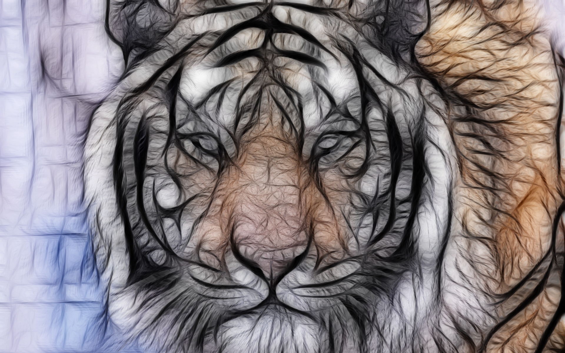 Pictures Tiger Fractal Iphone Wallpaper Hd Free Download - Animal Abstract Art Hd - HD Wallpaper 