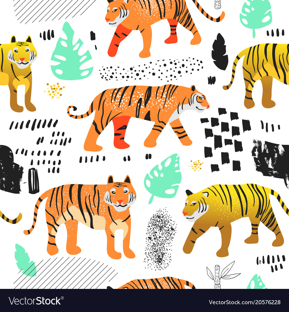 Tiger Illustration - 1000x1080 Wallpaper - teahub.io