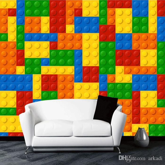 Tamaño Personalizado 3d Wall Murals Wallpaper Para - Dibujo Bloques De Legos - HD Wallpaper 
