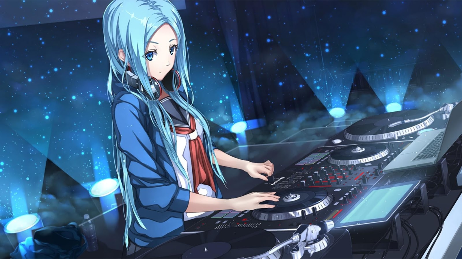 Anime Girl Disc Jockey - HD Wallpaper 