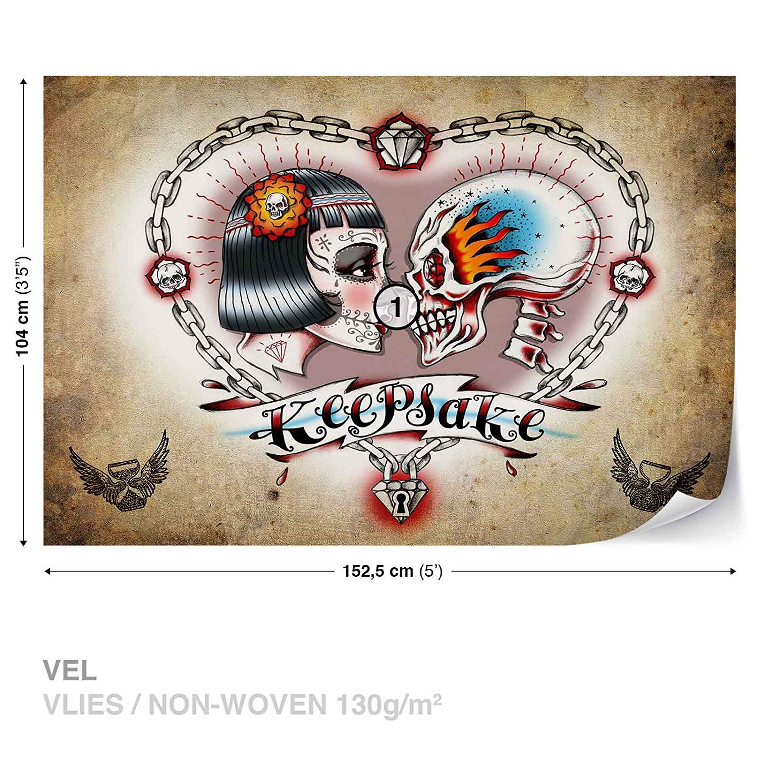 Fleece Breite X Höhe Brown Tapeto Photo Wallpaper Other - Tattoo Style Wall Mural - HD Wallpaper 