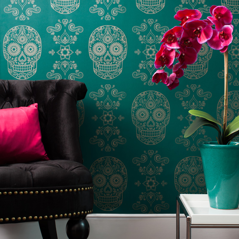 Papel Tapiz Dia De Muertos - Mexican Wallpaper For House - HD Wallpaper 