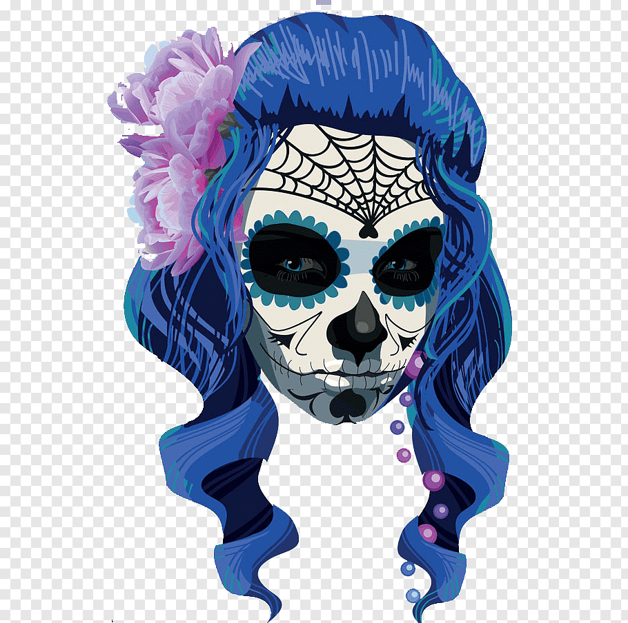 Skull And Girl Green - HD Wallpaper 