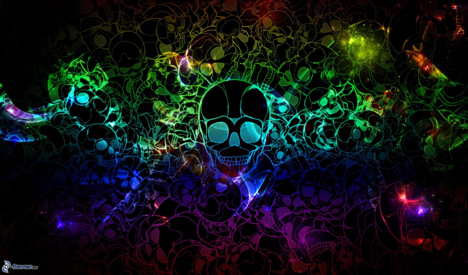 Skulls - Flaming Skull Wallpapers Desktop - HD Wallpaper 