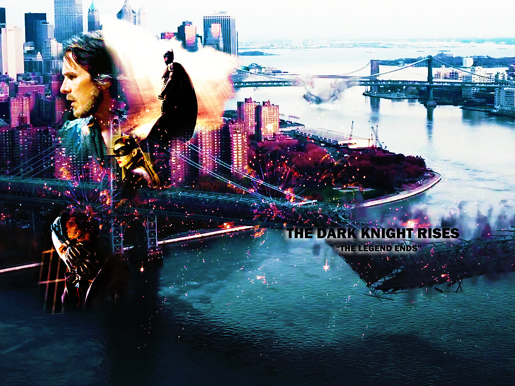 The Dark Knight Rises The Legend Ends - Dark Knight Rises Bridge - HD Wallpaper 