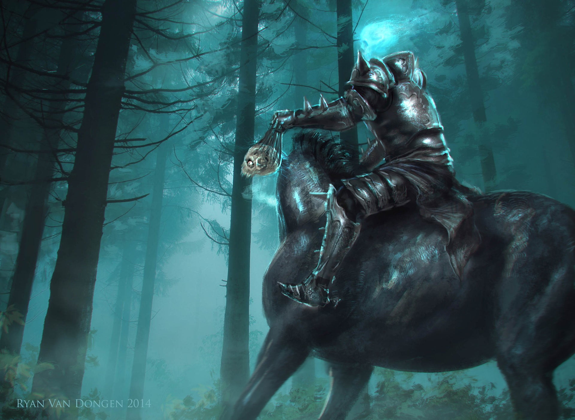 Death Knight Horse Art - HD Wallpaper 
