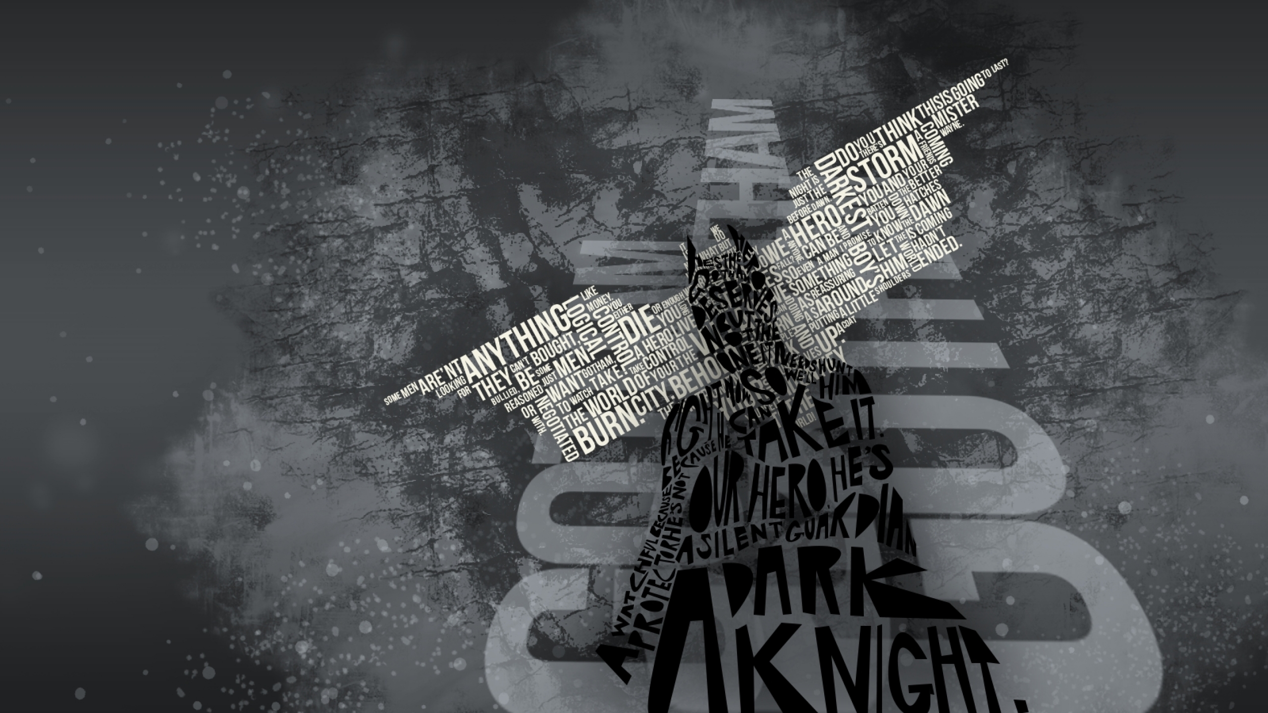 Batman Text Quotes Typograph - Dark Knight Rises Hd Wallpaper Quotes - HD Wallpaper 