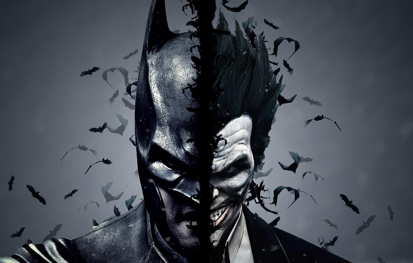 Photo Wallpaper Batman, Joker, Dual Monitor, The Dark - Batman And Joker Avatar - HD Wallpaper 