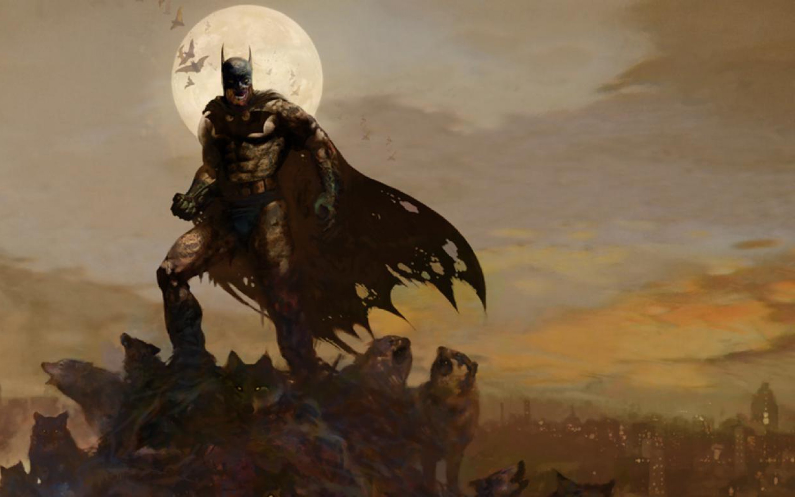 Batman Wallpaper Zombie - HD Wallpaper 