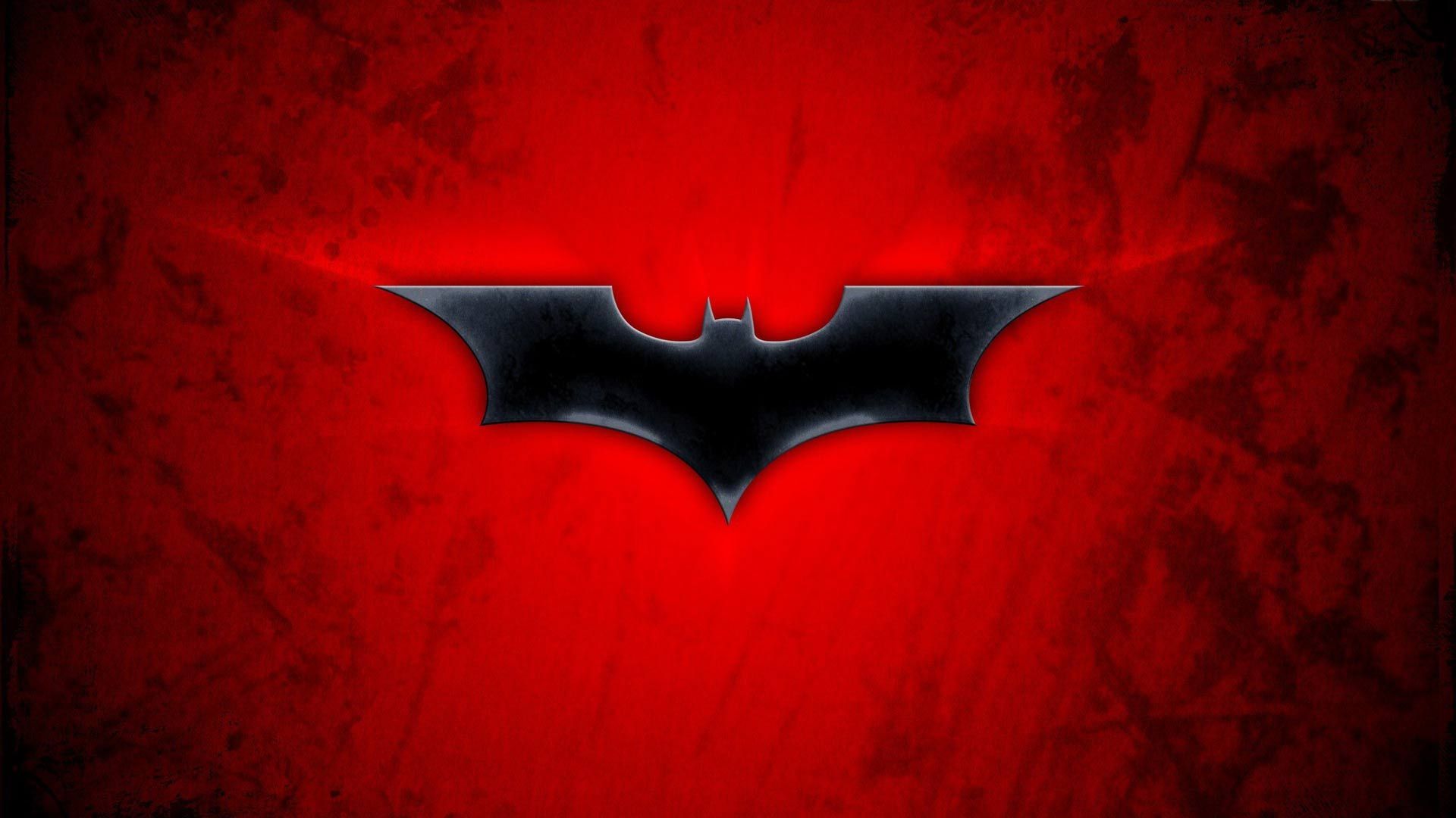 Batman Red Logo - HD Wallpaper 