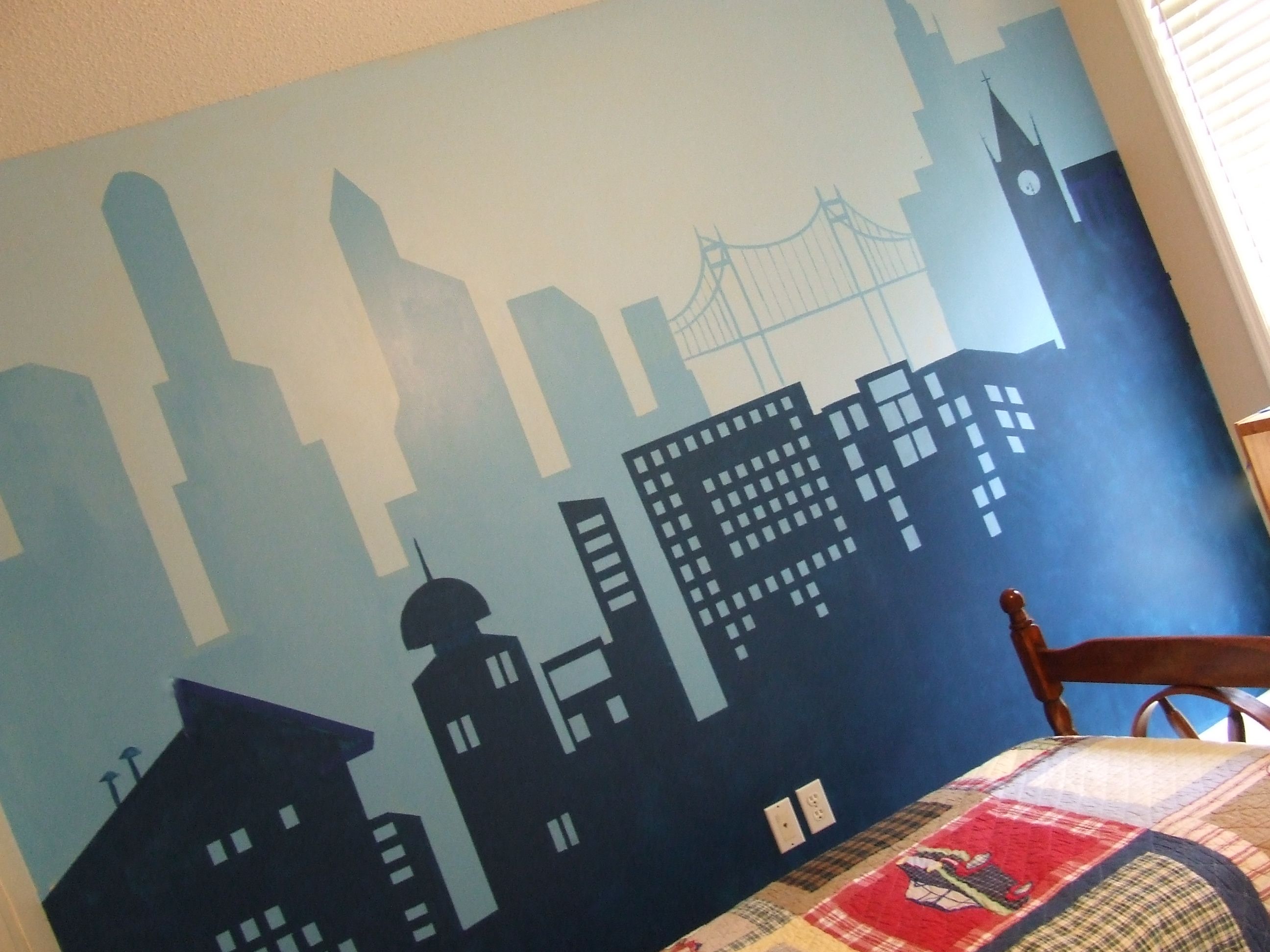 City Theme Kids Room - HD Wallpaper 