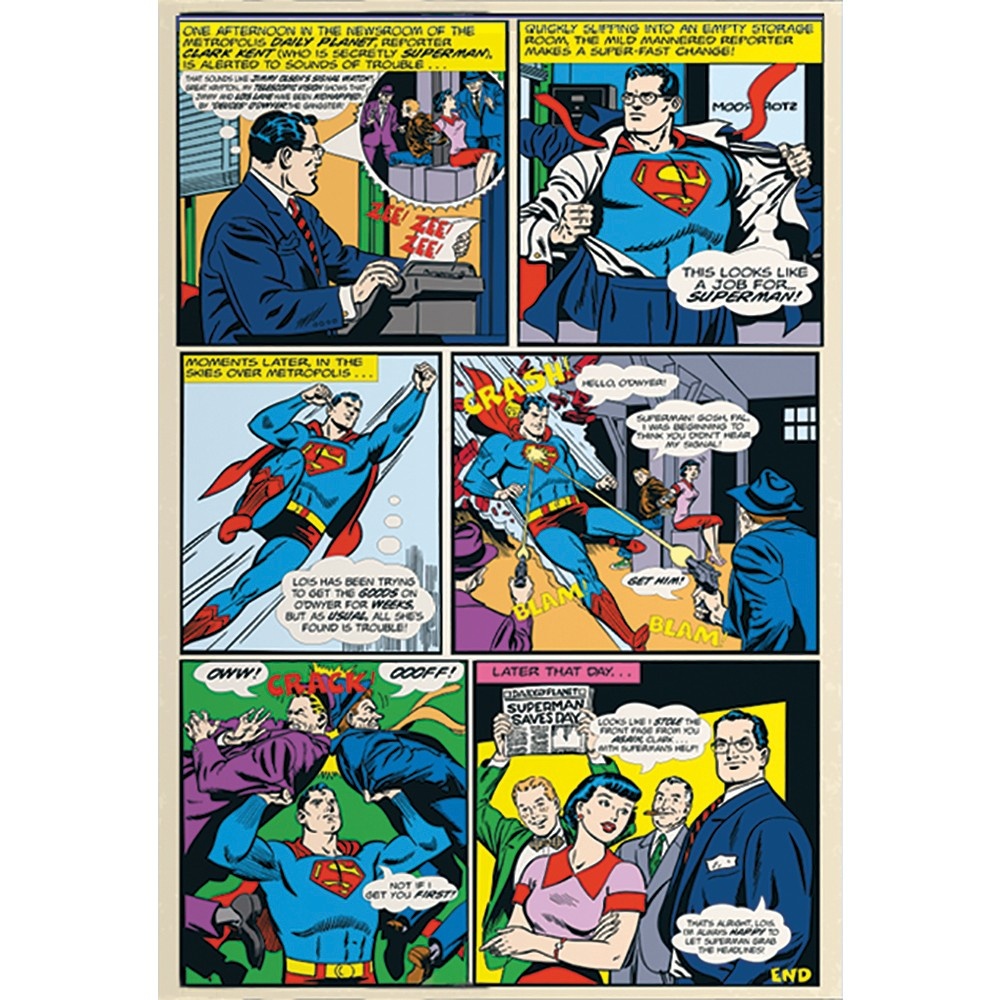 Superman Comic Strip - HD Wallpaper 