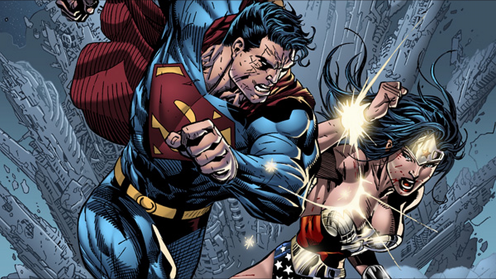 Superman Comic Wallpapers - Superman And Wonder Woman Movie - HD Wallpaper 