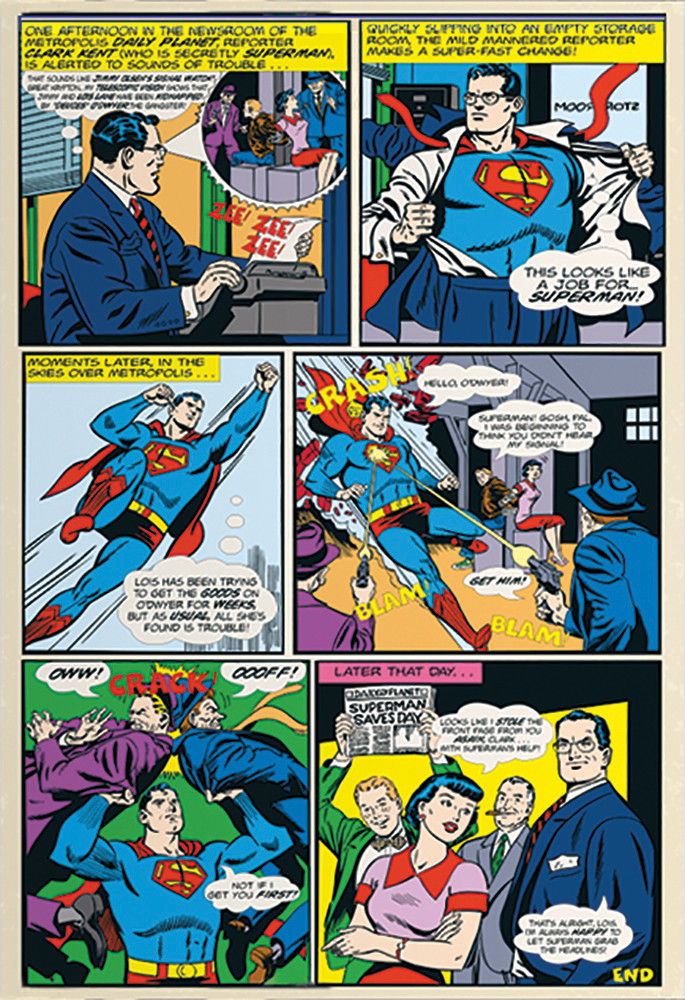 Superman Comic Wallpaper Mural - Comics De Marvel Con Super Man - HD Wallpaper 