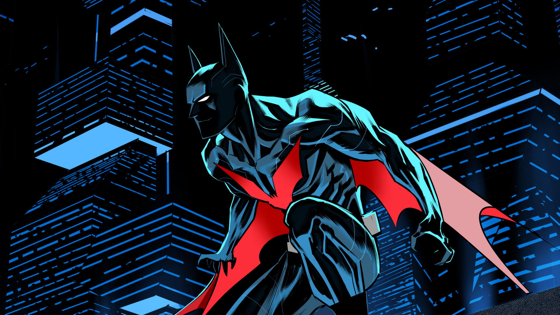 Batman Beyond Comic Art - HD Wallpaper 