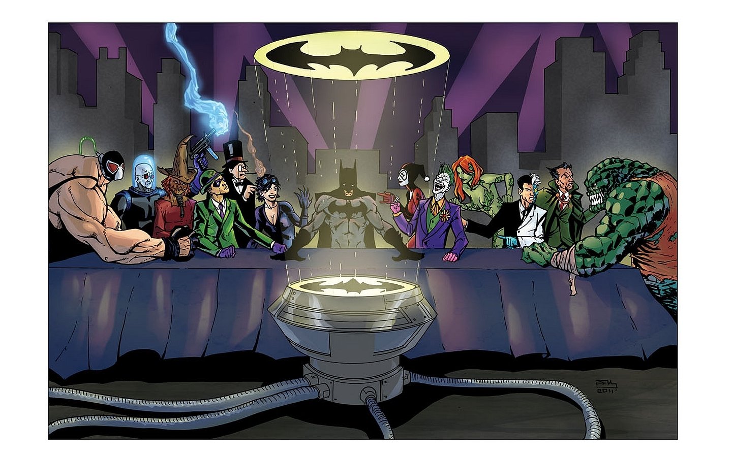 Batman Last Supper - HD Wallpaper 