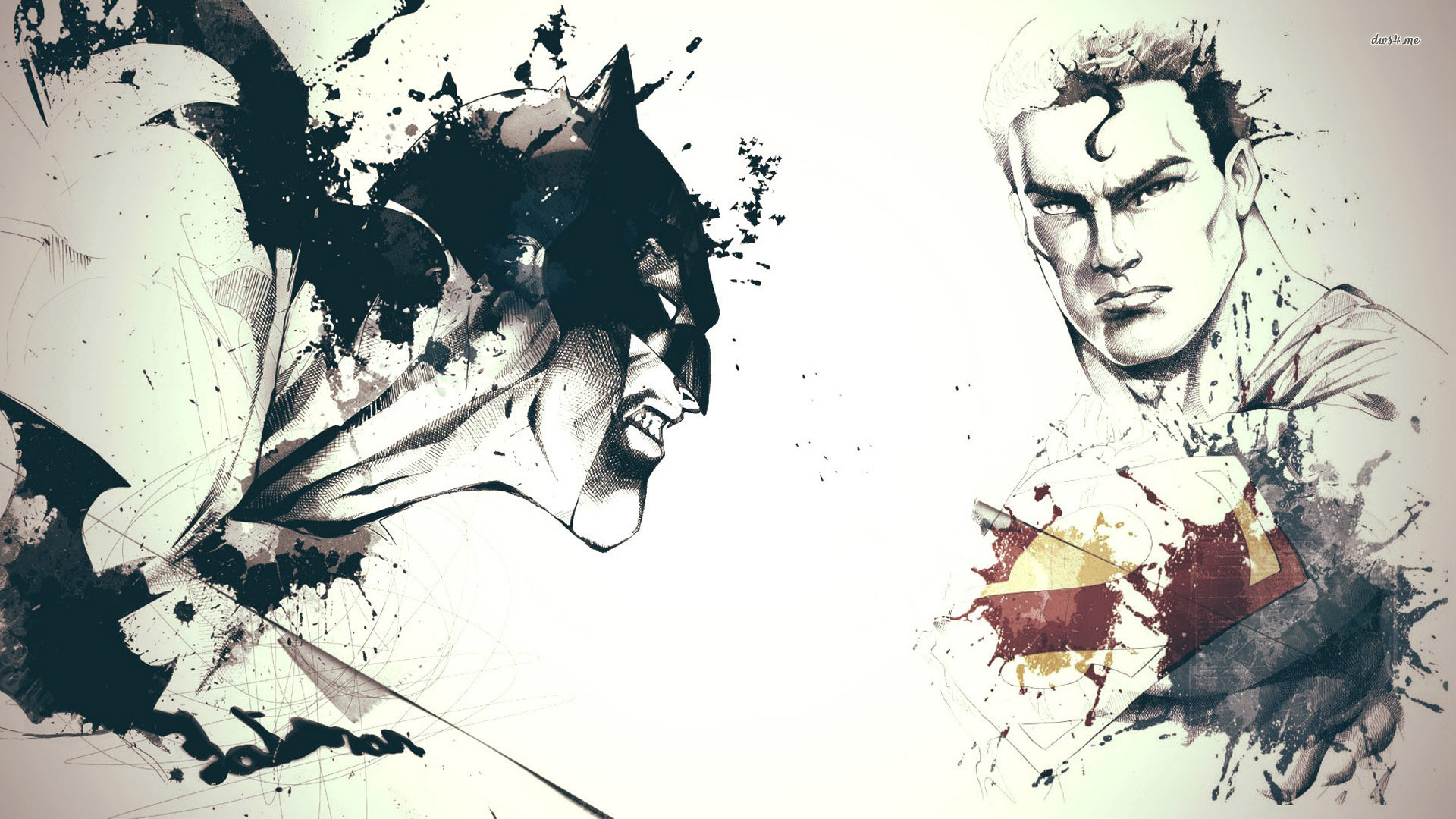 Superman Vs Batman Art - HD Wallpaper 