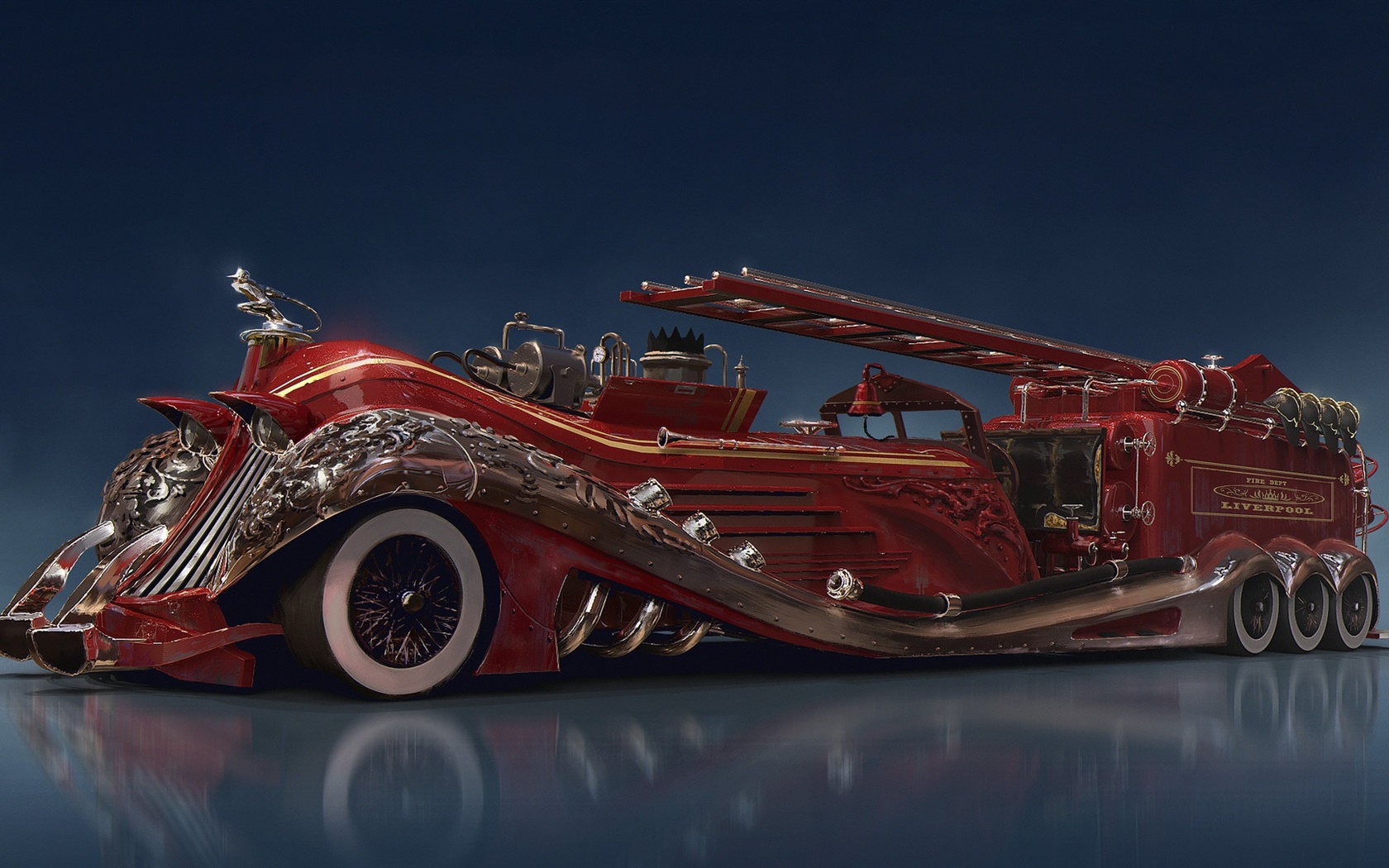 Steampunk Car Concept - HD Wallpaper 