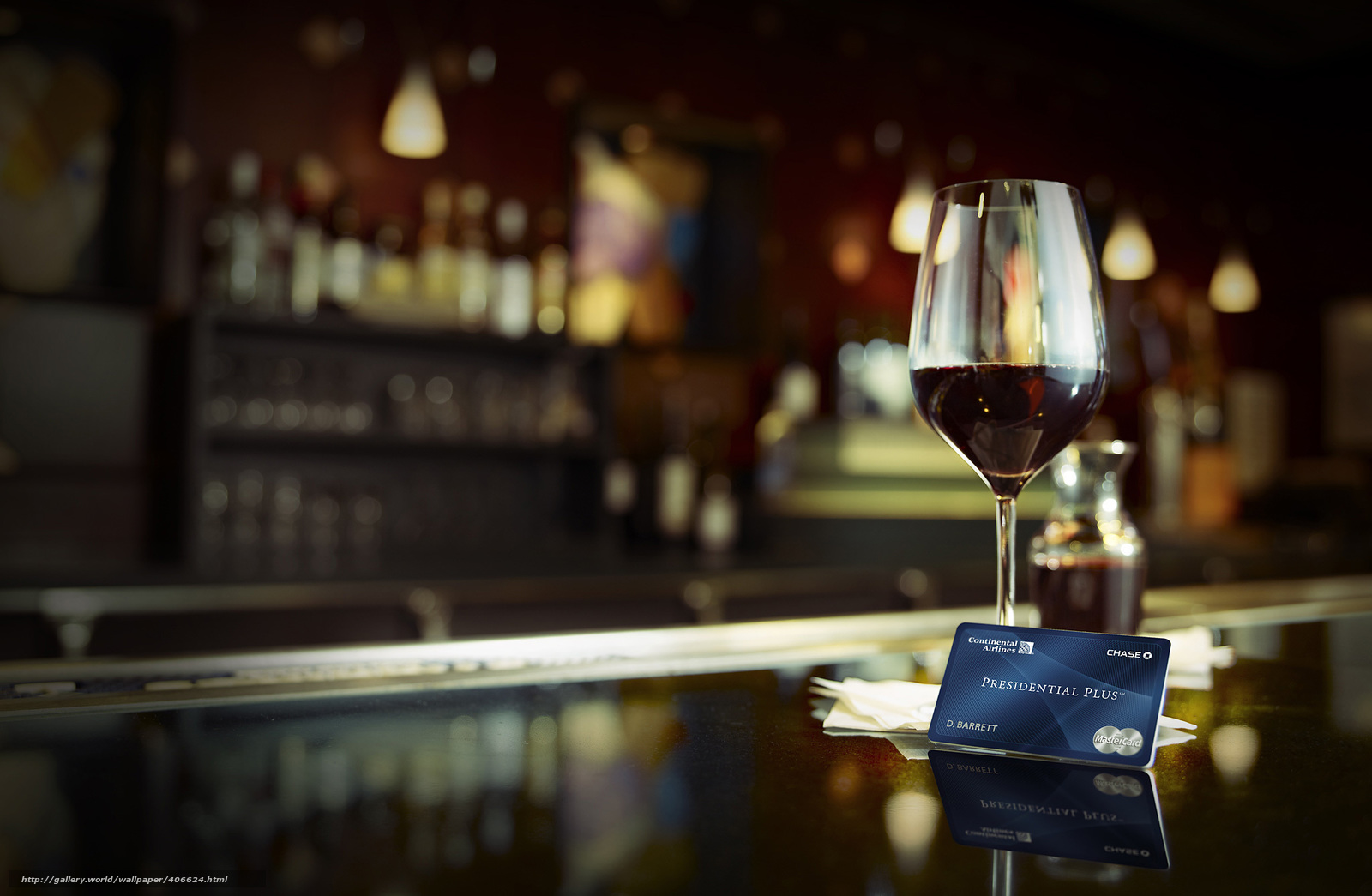 Download Wallpaper Bar, Stand, Wine, Goblet Free Desktop - Credit Card And Wine - HD Wallpaper 