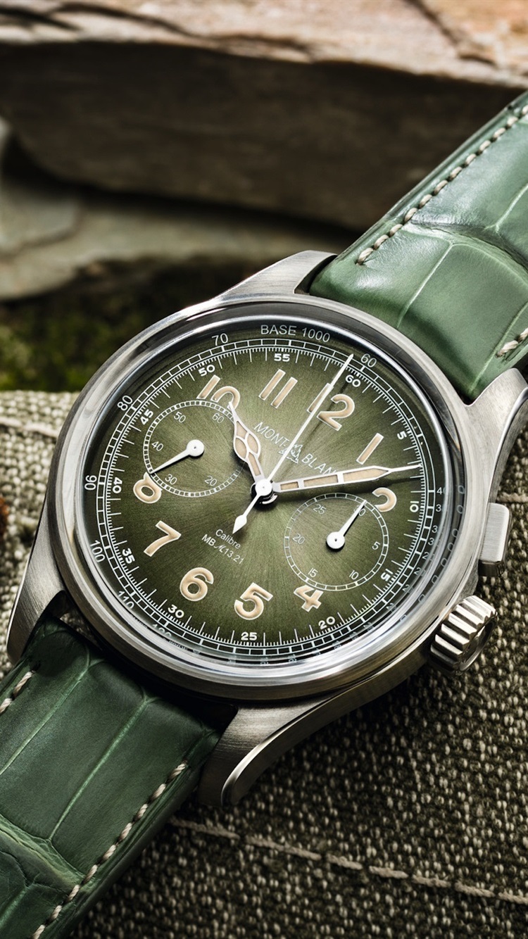 Iphone Wallpaper Stainless Steel Vintage Wrist Watch - Montblanc Watch Mountain - HD Wallpaper 