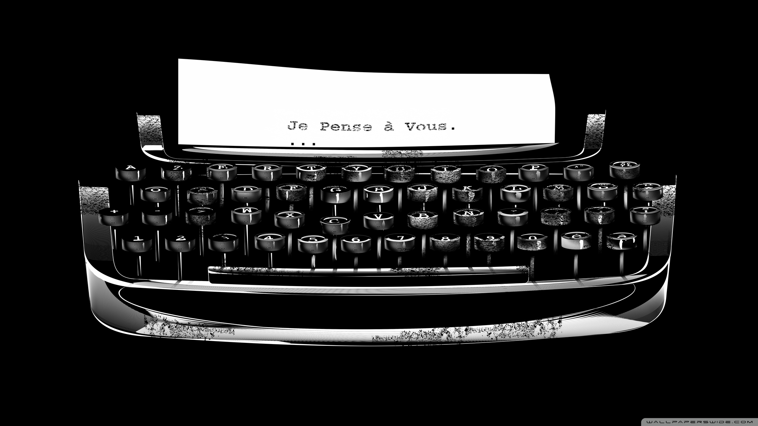 4k Shiny Stainless Steel Typewriter Wallpaper For Desktop - HD Wallpaper 