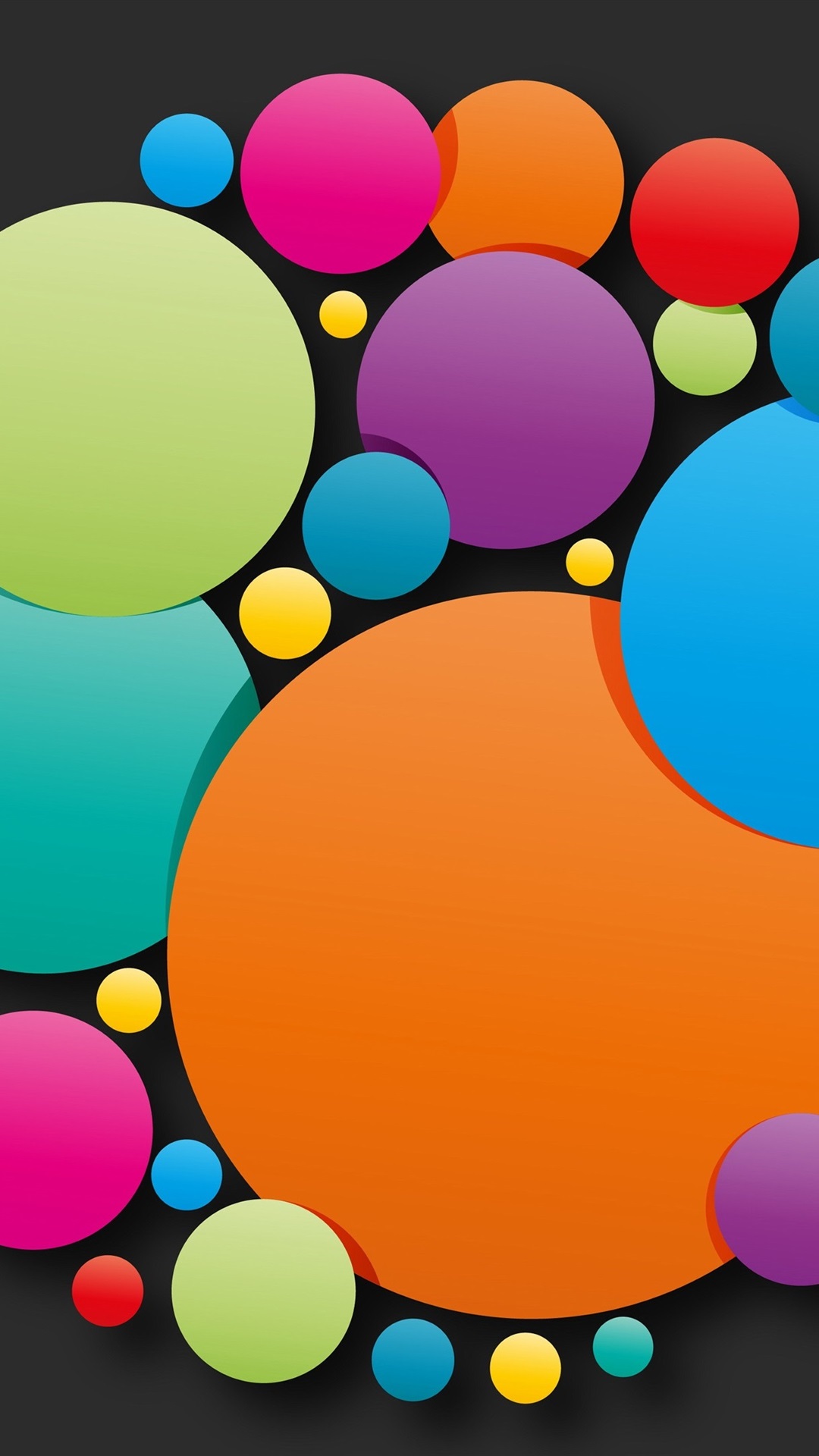Iphone Wallpaper Colorful Circles, Abstract, Black - Fondo Circulos De Colores - HD Wallpaper 