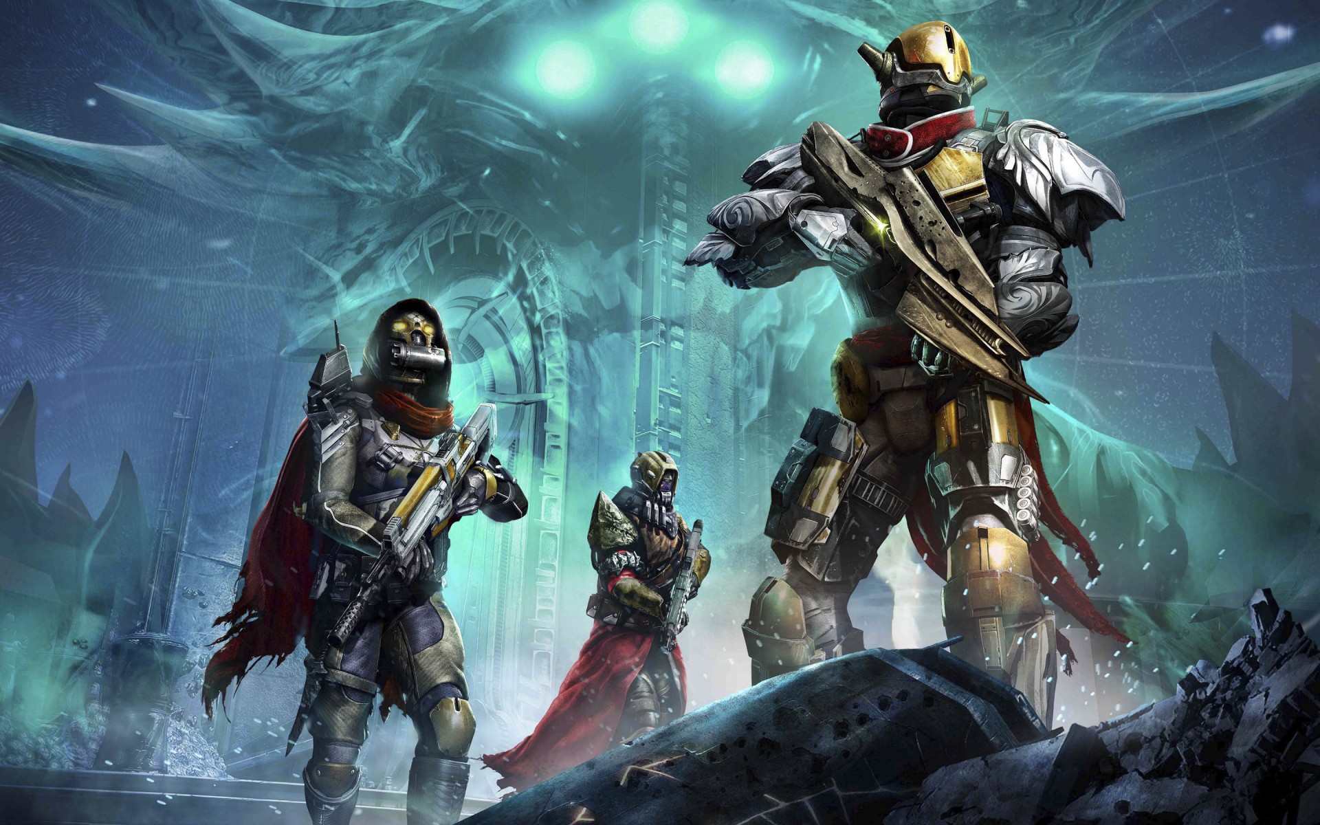 Destiny Wallpaper Soldiers Robots Battle - Destiny The Dark Below - HD Wallpaper 