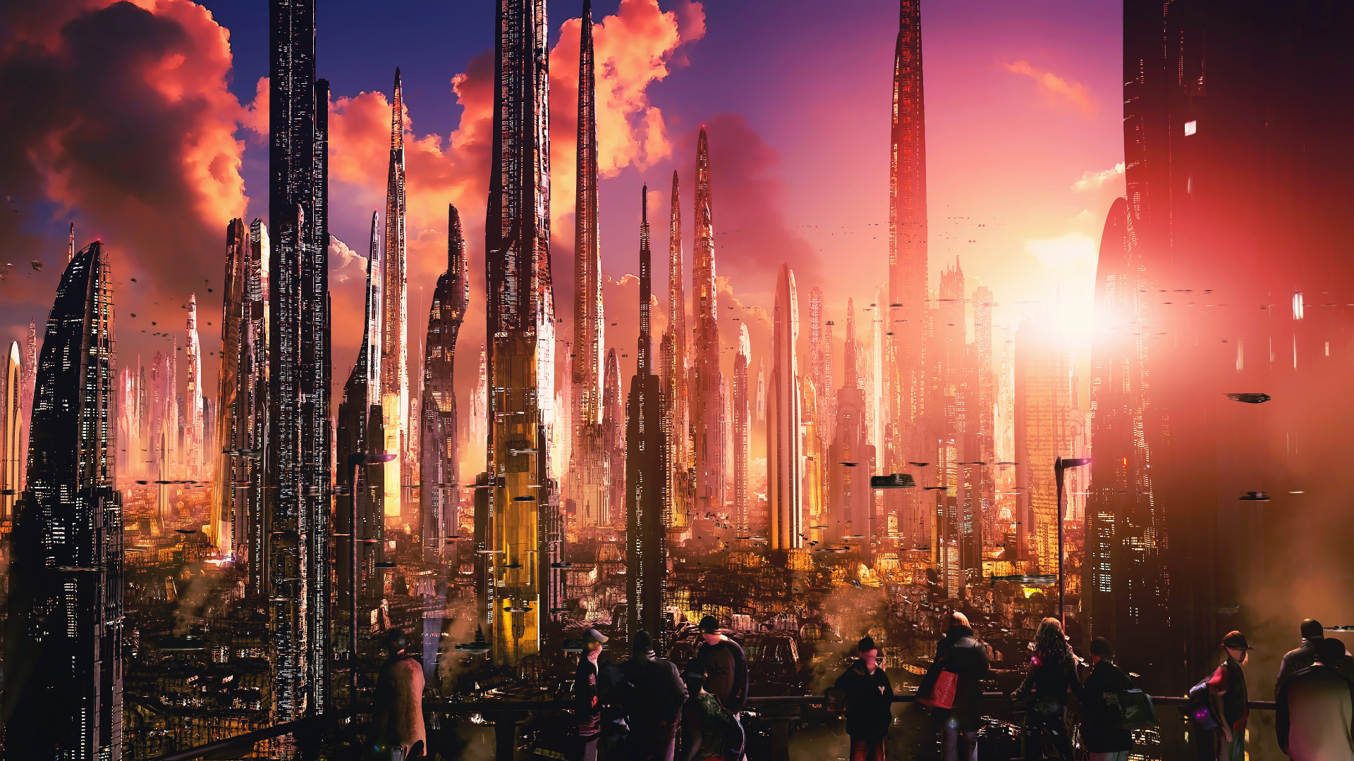 Concept Art Futuristic City - HD Wallpaper 