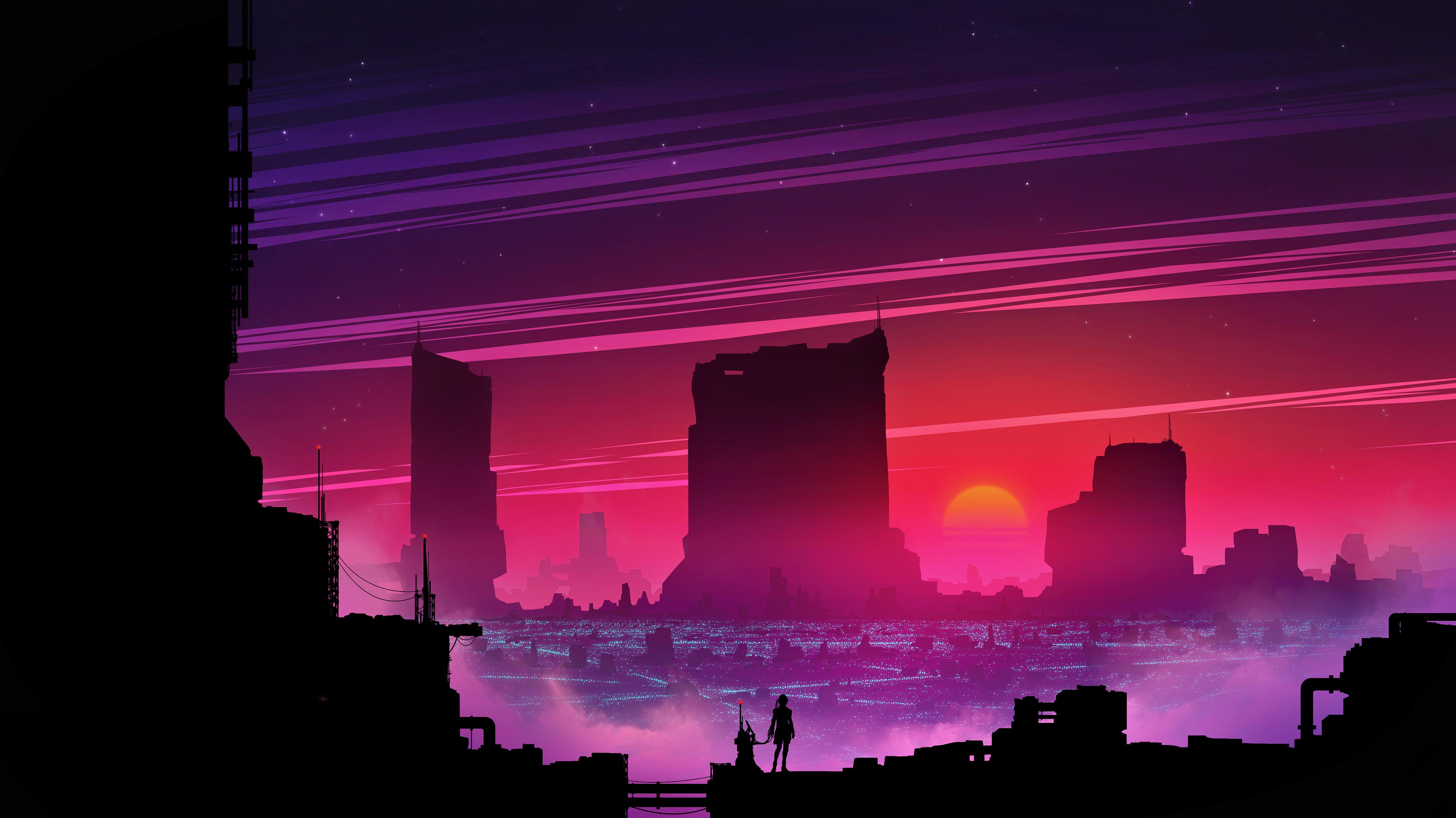 Synthwave Wallpaper 4k - HD Wallpaper 