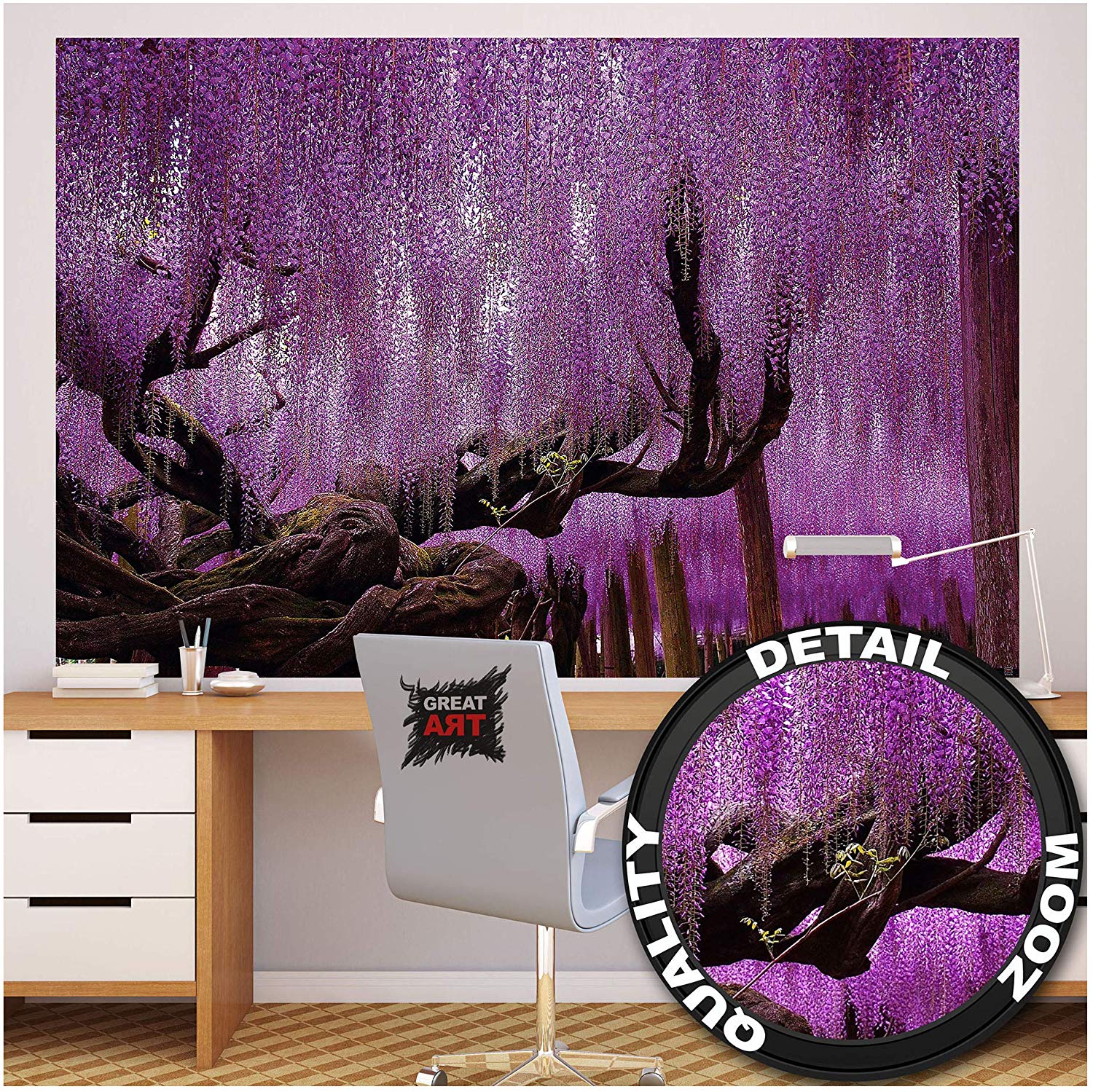 Purple Wall Mural Lowes - HD Wallpaper 