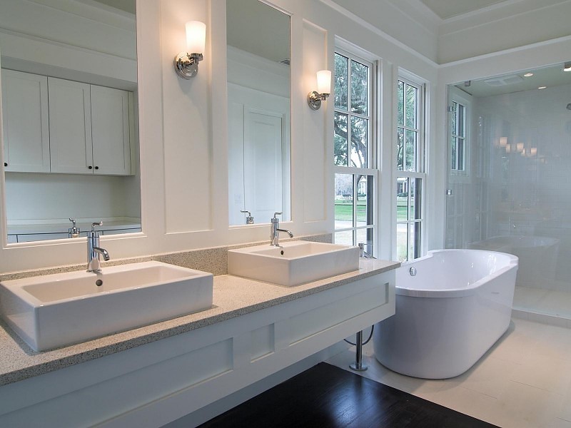 Modern Bath Design Wallpaper - HD Wallpaper 