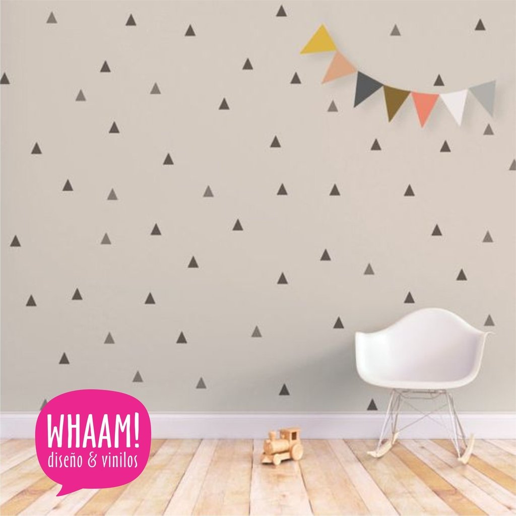 Grey Triangle Wall Stickers - HD Wallpaper 