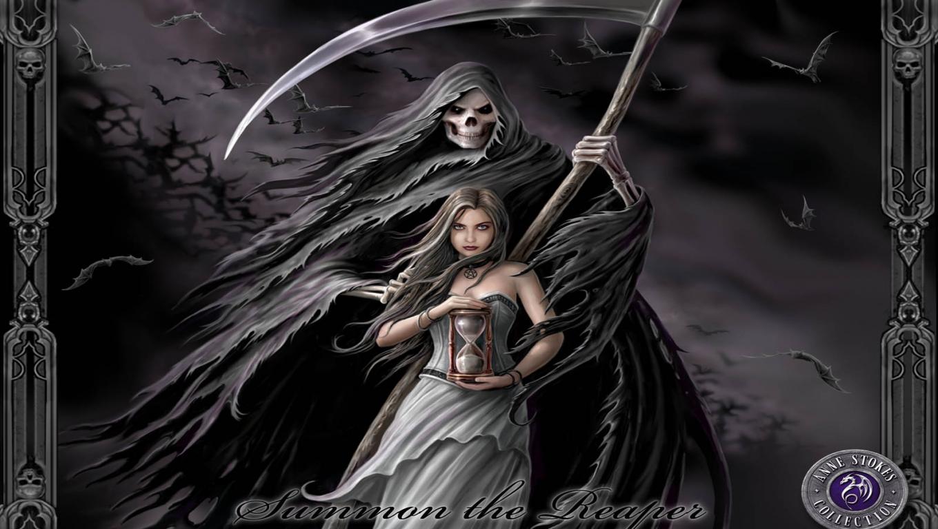Grim Reaper And Life - HD Wallpaper 