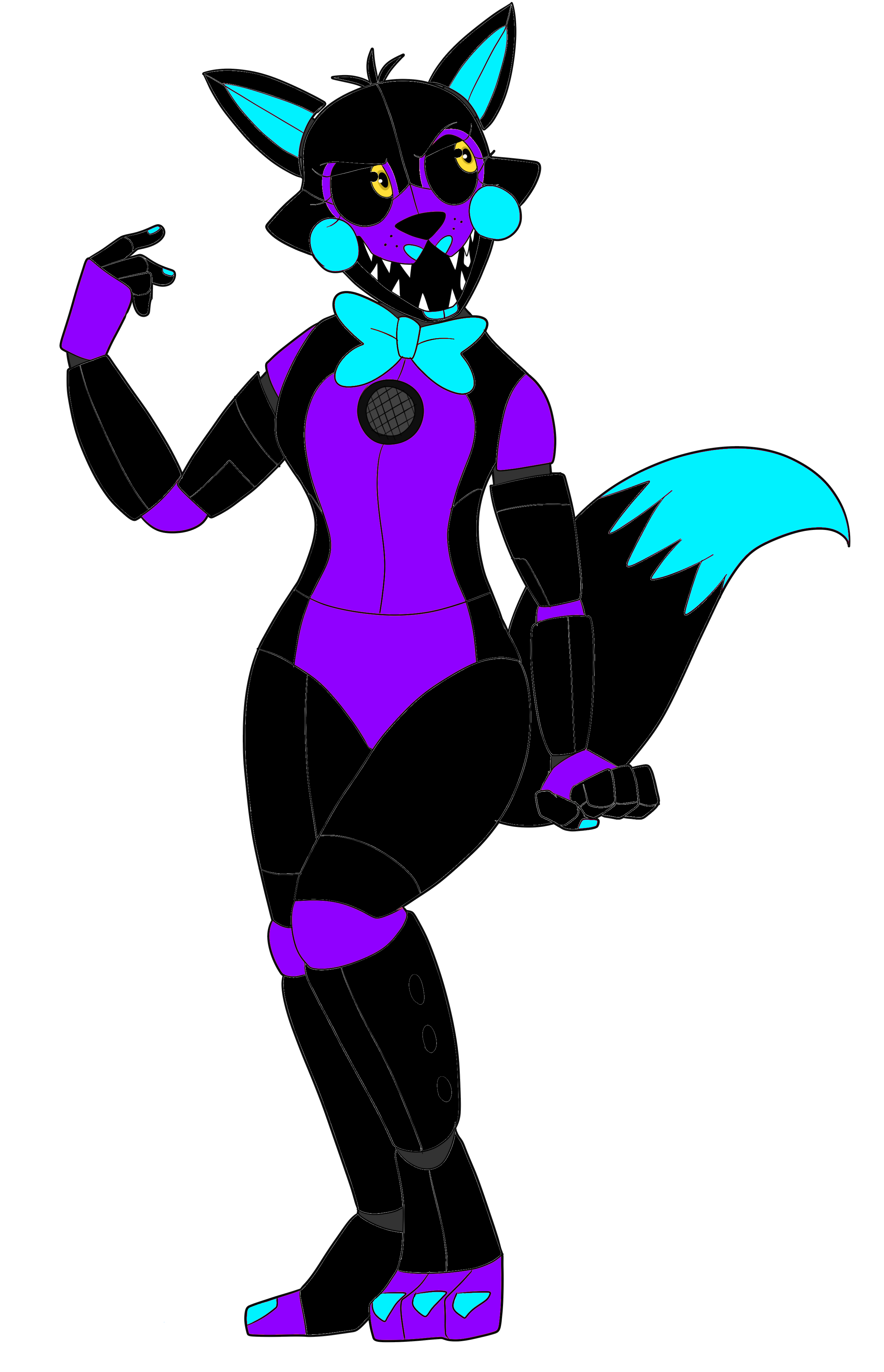 Fnaf Blacklight Funtime Foxy 2576x4000 Wallpaper Teahub Io