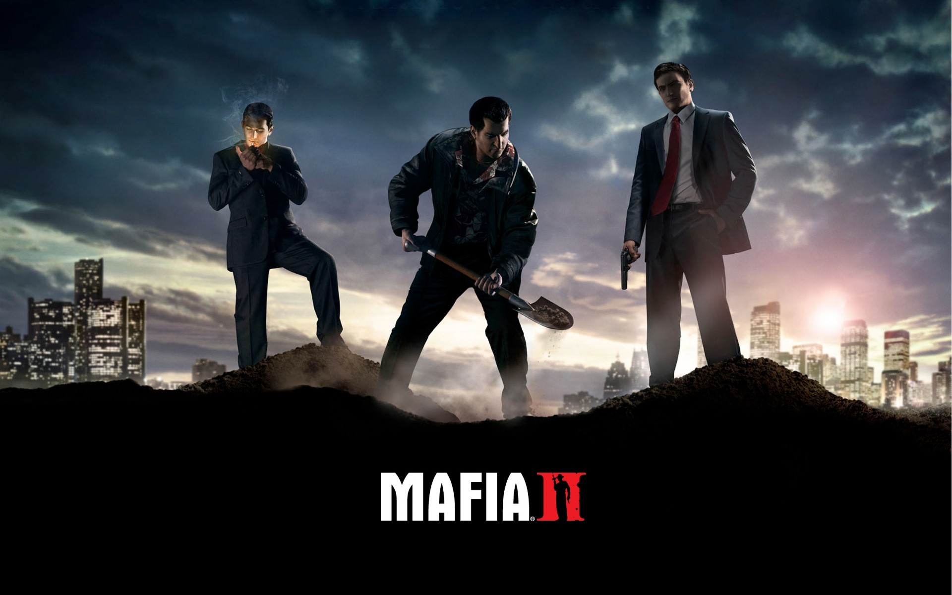 Other Games Man Outdoors Silhouette Adult Business - Mafia 2 - HD Wallpaper 