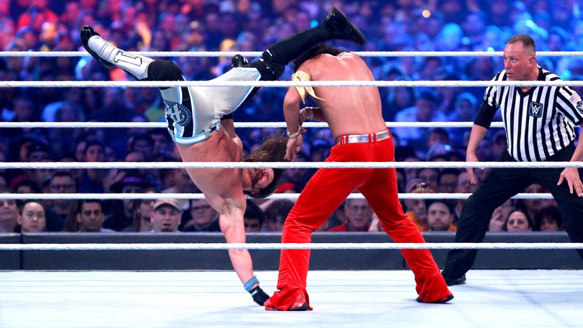 Wrestlemania 34 ~ Aj Styles Vs Shinsuke Nakamura - Aj Styles Pele Kick - HD Wallpaper 