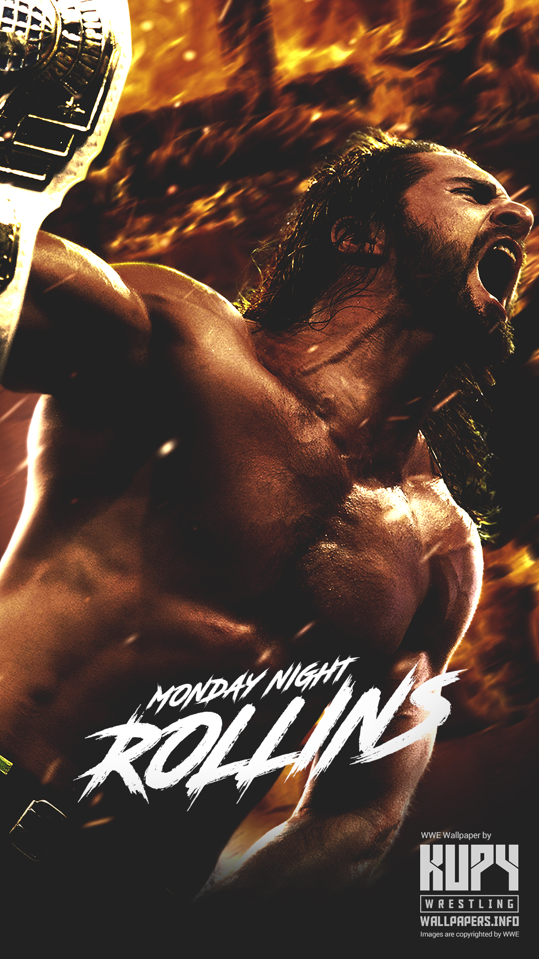 Seth Rollins Ic Champion - 1080x1920 Wallpaper 